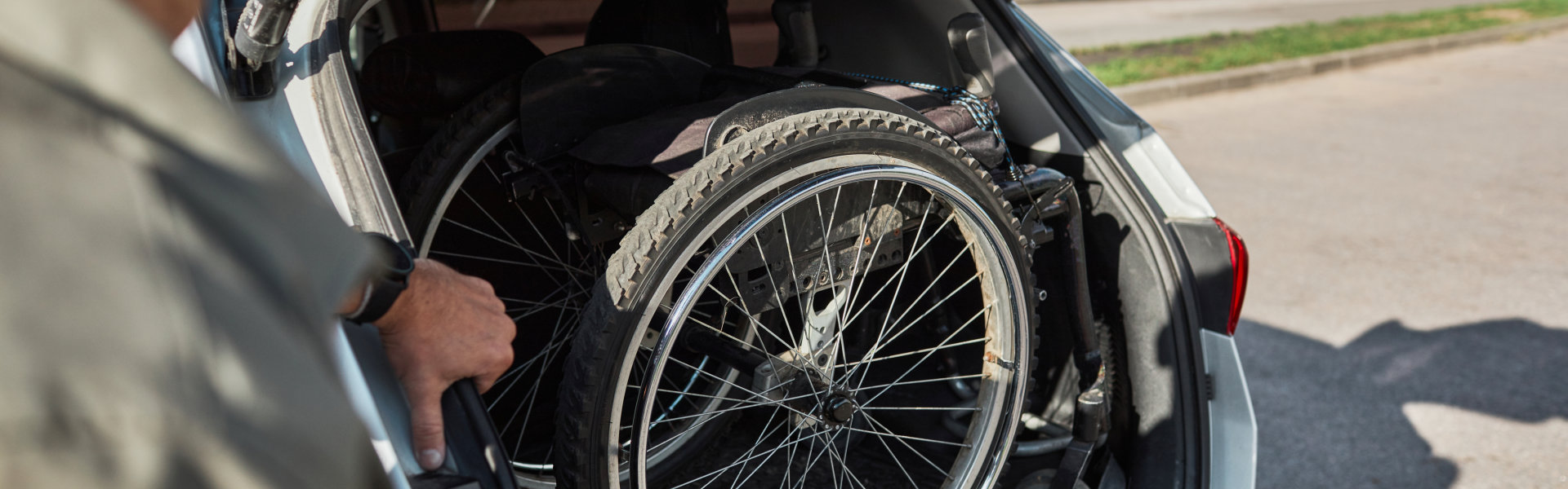 wheelchair inside the vehicle